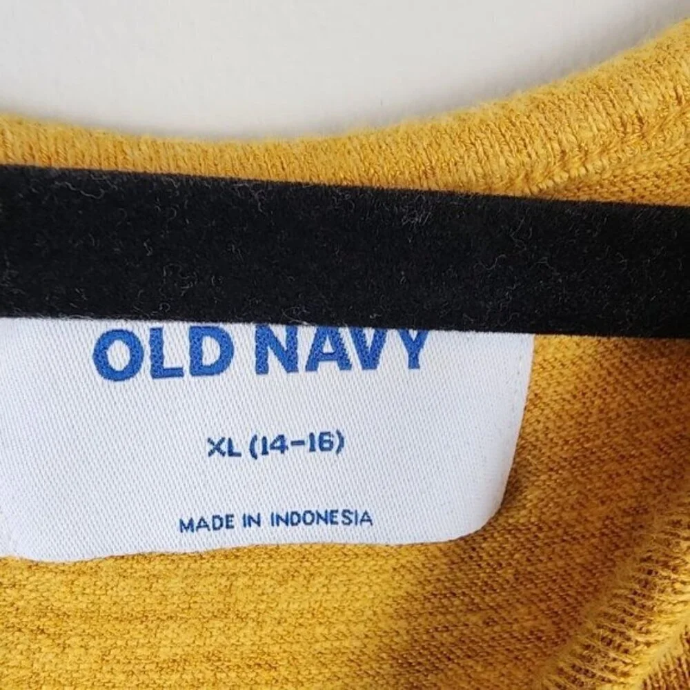 Old Navy long sleeve dress size XL 14-16 teen girls Mustard color fall